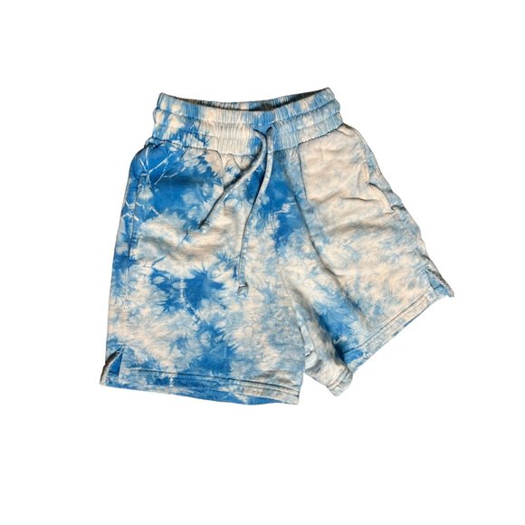 Frankie Bikinis Shorts Womens XS Blue Tie Dye Sweat Shorts Casual Comfy Lounge - Picture 2 of 6